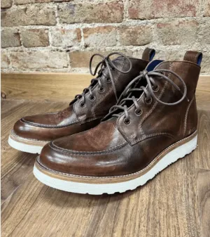 Bed Stu Men's Lincoln Teak Rustic Leather Lace Up Boots F393029
