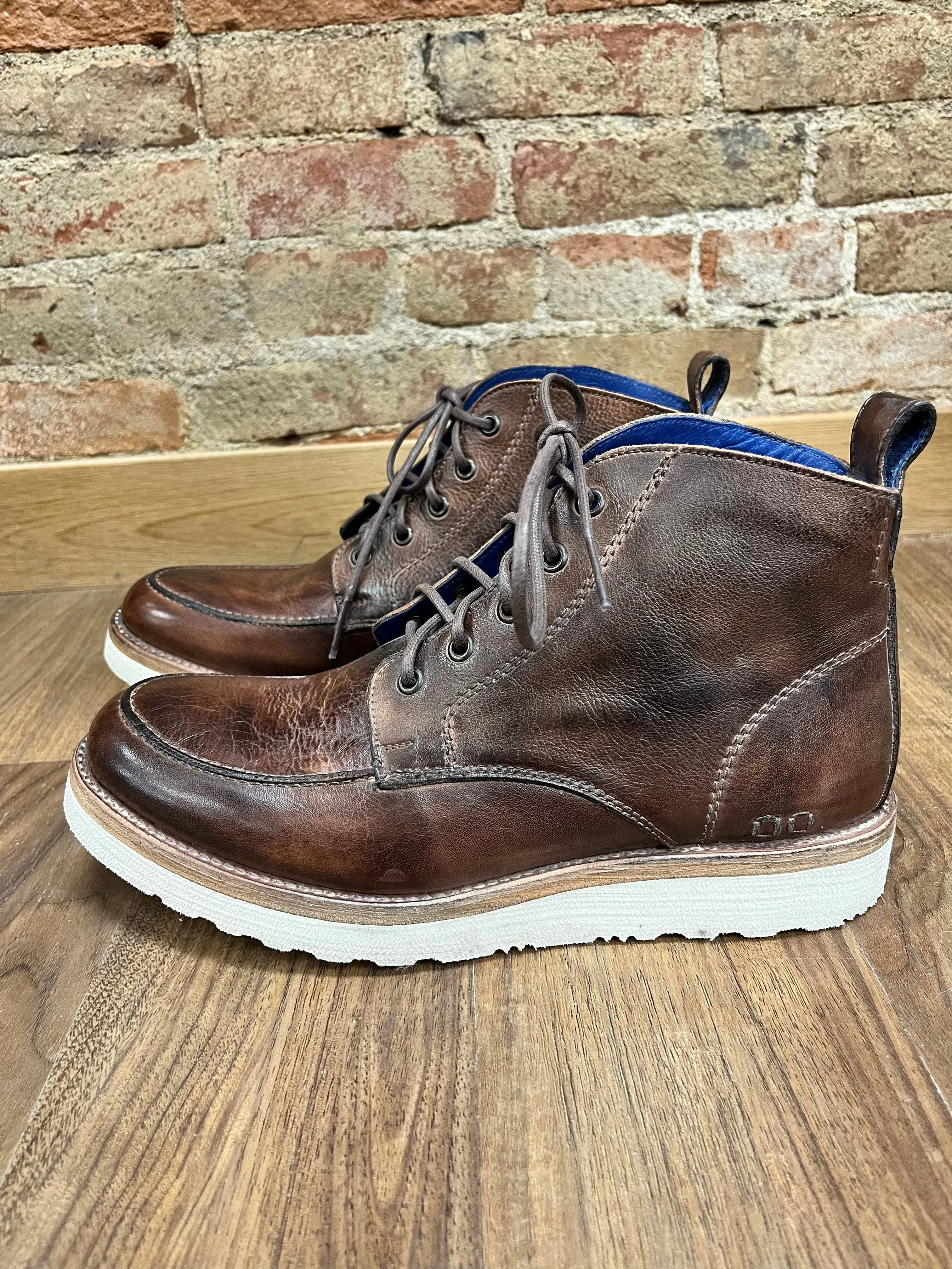 Bed Stu Men's Lincoln Teak Rustic Leather Lace Up Boots F393029