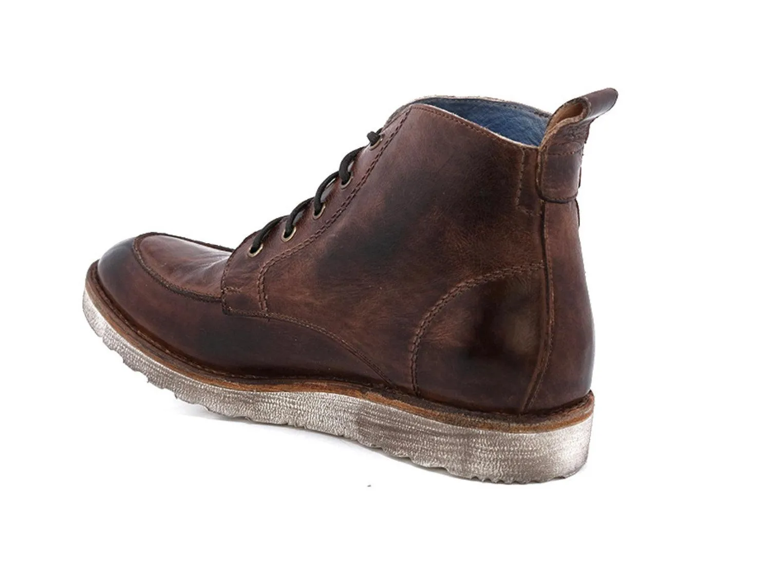 Bed Stu Men's Lincoln Teak Rustic Leather Lace Up Boots F393029