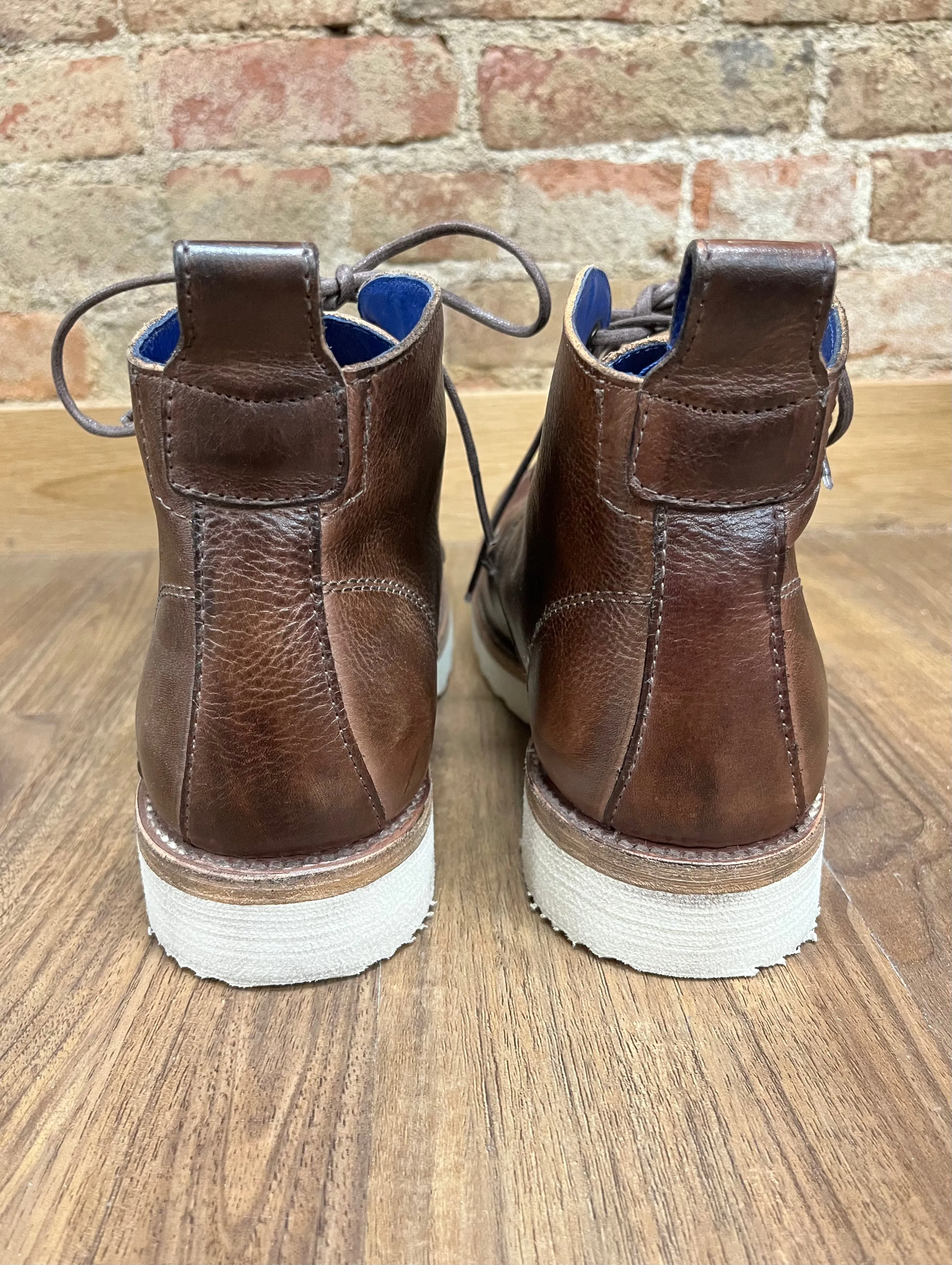 Bed Stu Men's Lincoln Teak Rustic Leather Lace Up Boots F393029