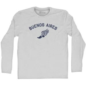 Buenos Aires Running Track Winged Foot Adult Cotton Long Sleeve T-shirt