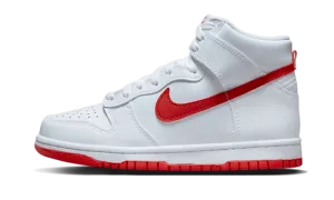 Dunk High White Picante Red