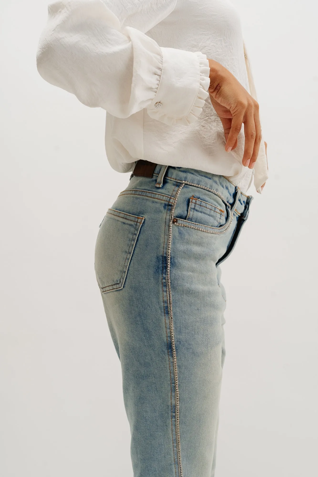 Embellished Vintage Open Cut Bootcut Jeans