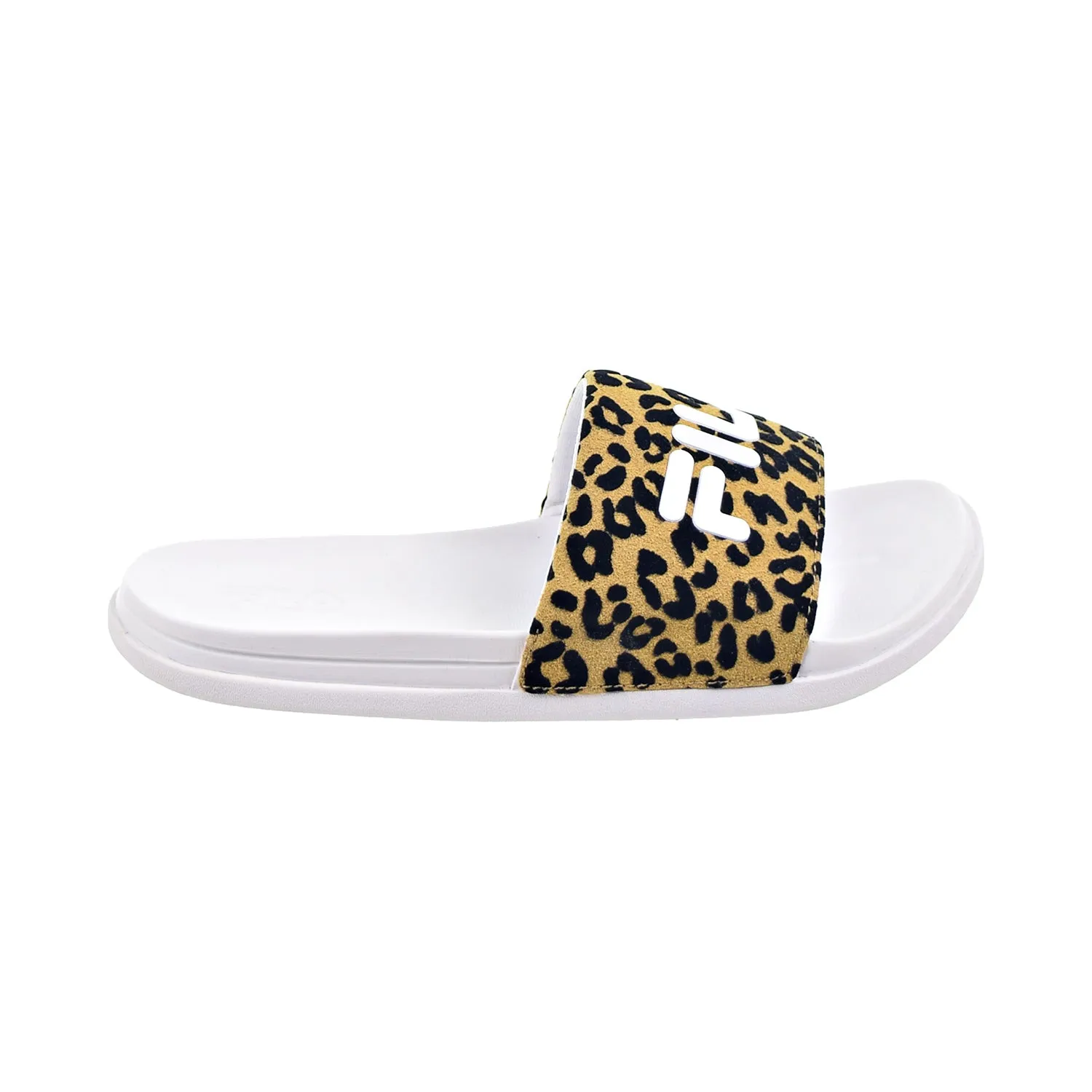 Fila Drifter Lux Wild Women's Slide Sandals White-Leopard