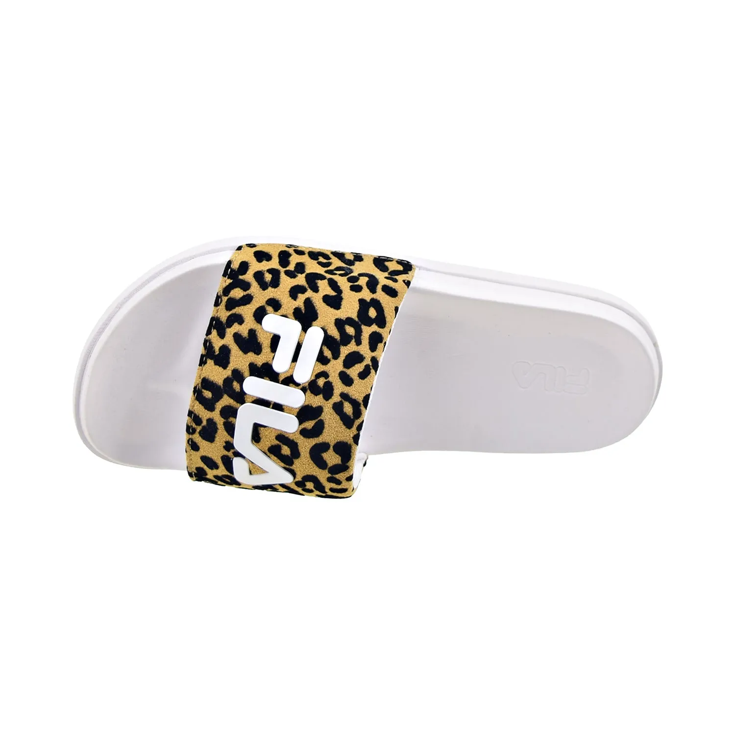 Fila Drifter Lux Wild Women's Slide Sandals White-Leopard