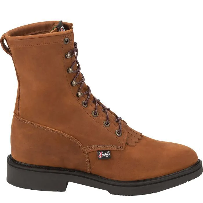 Justin Men's Leather Double Comfort 8" Work Boots
