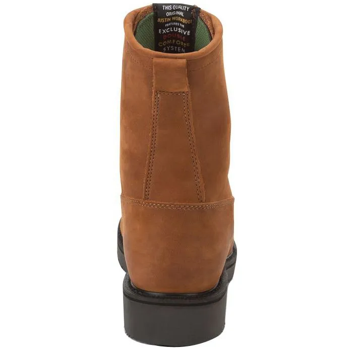 Justin Men's Leather Double Comfort 8" Work Boots