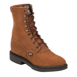Justin Men's Leather Double Comfort 8" Work Boots