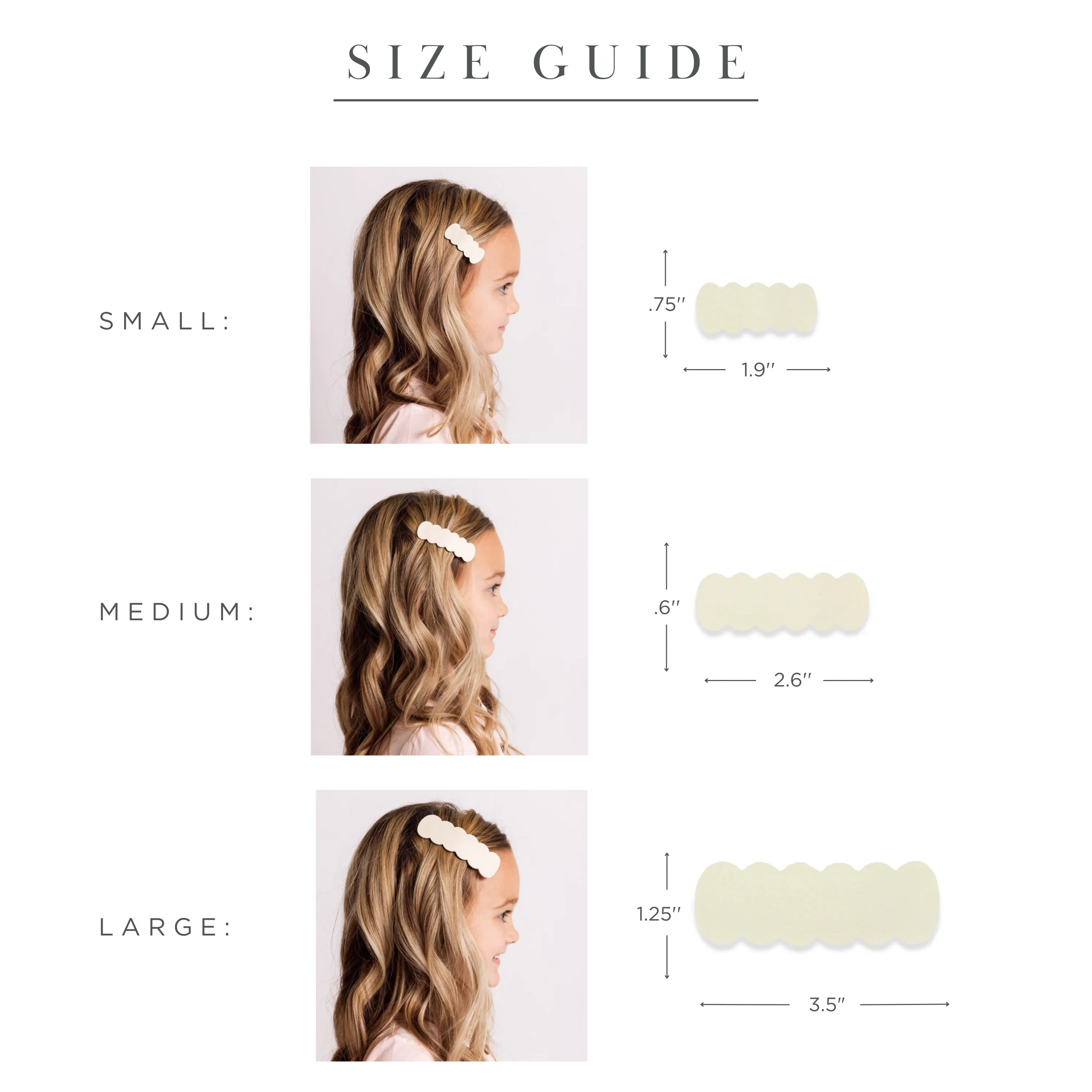 Leather - Sienna Scallop Snap Clip