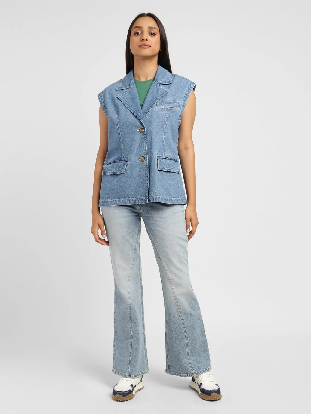 Levi's x Deepika Padukone Solid Notched Lapel Denim Jacket