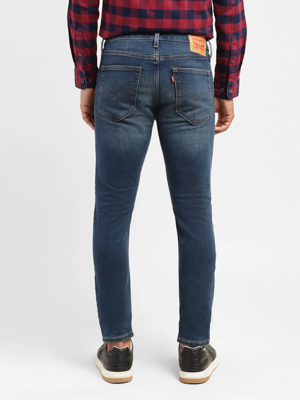 Men's Blue Skinny Fit Mid Rise Jeans