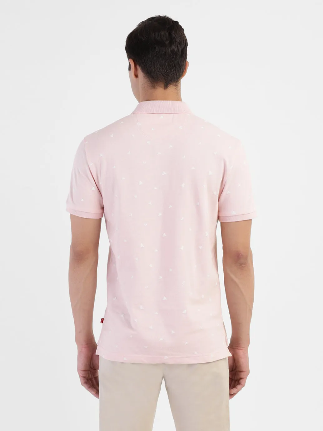 Men's Geometric Print Polo T-shirt