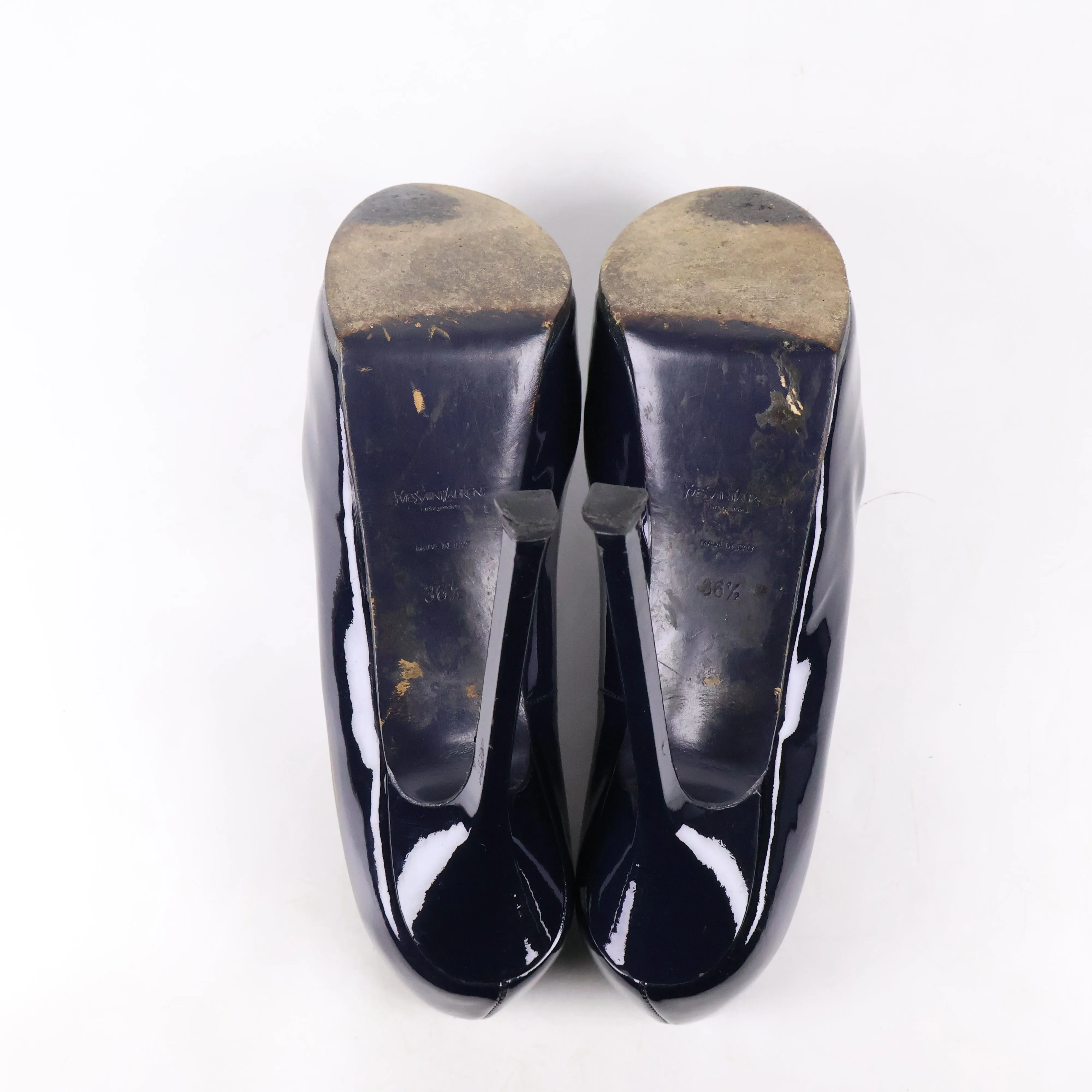 Saint Laurent Patent Tribtoo Black