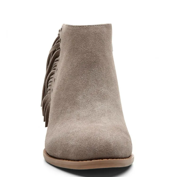 Vionic Women's Faros Fringed Bootie - Greige 322FAROS
