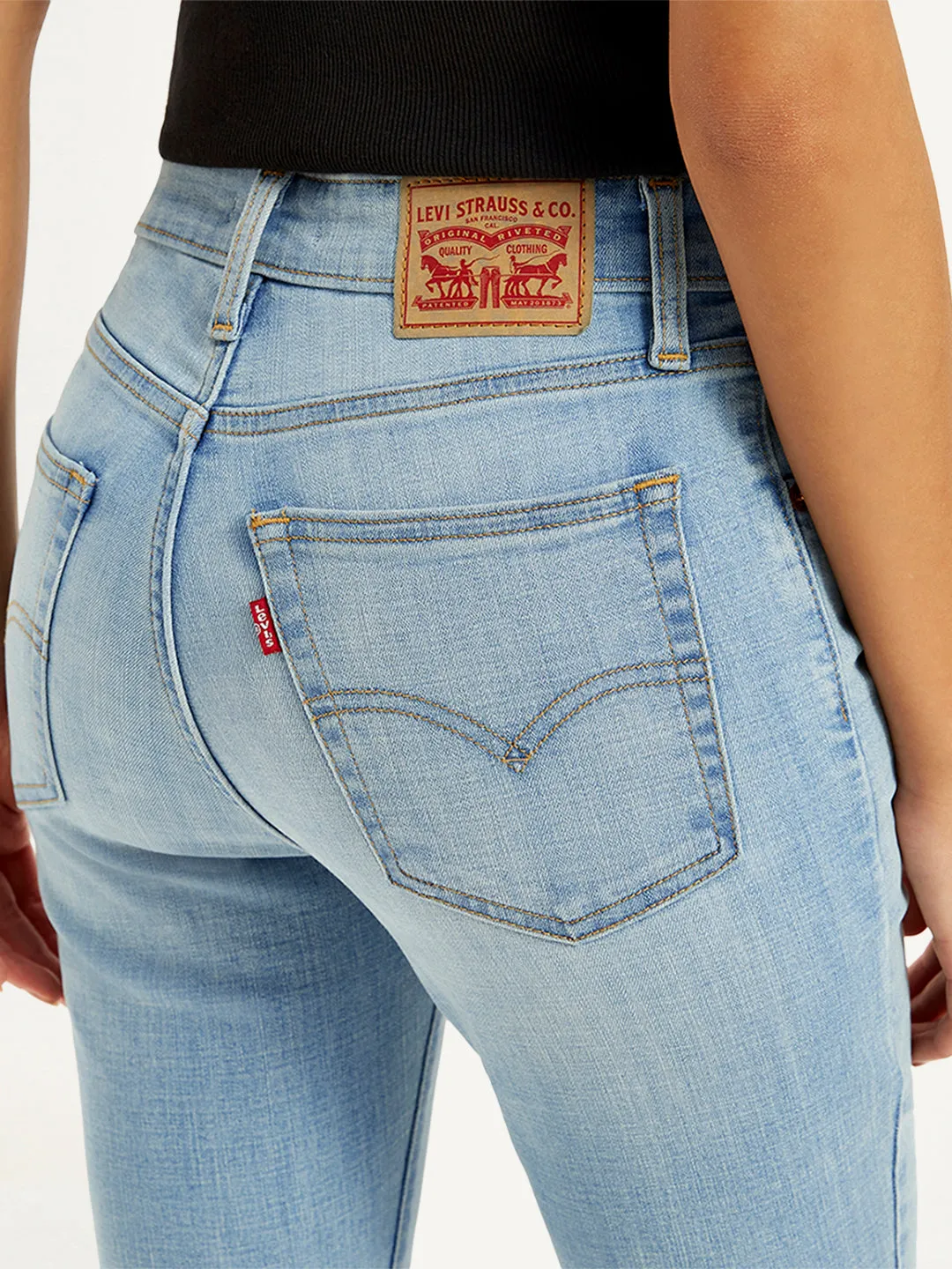 Women's 725 Light Blue Bootcut Fit High Rise Jeans