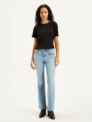 Women's 725 Light Blue Bootcut Fit High Rise Jeans