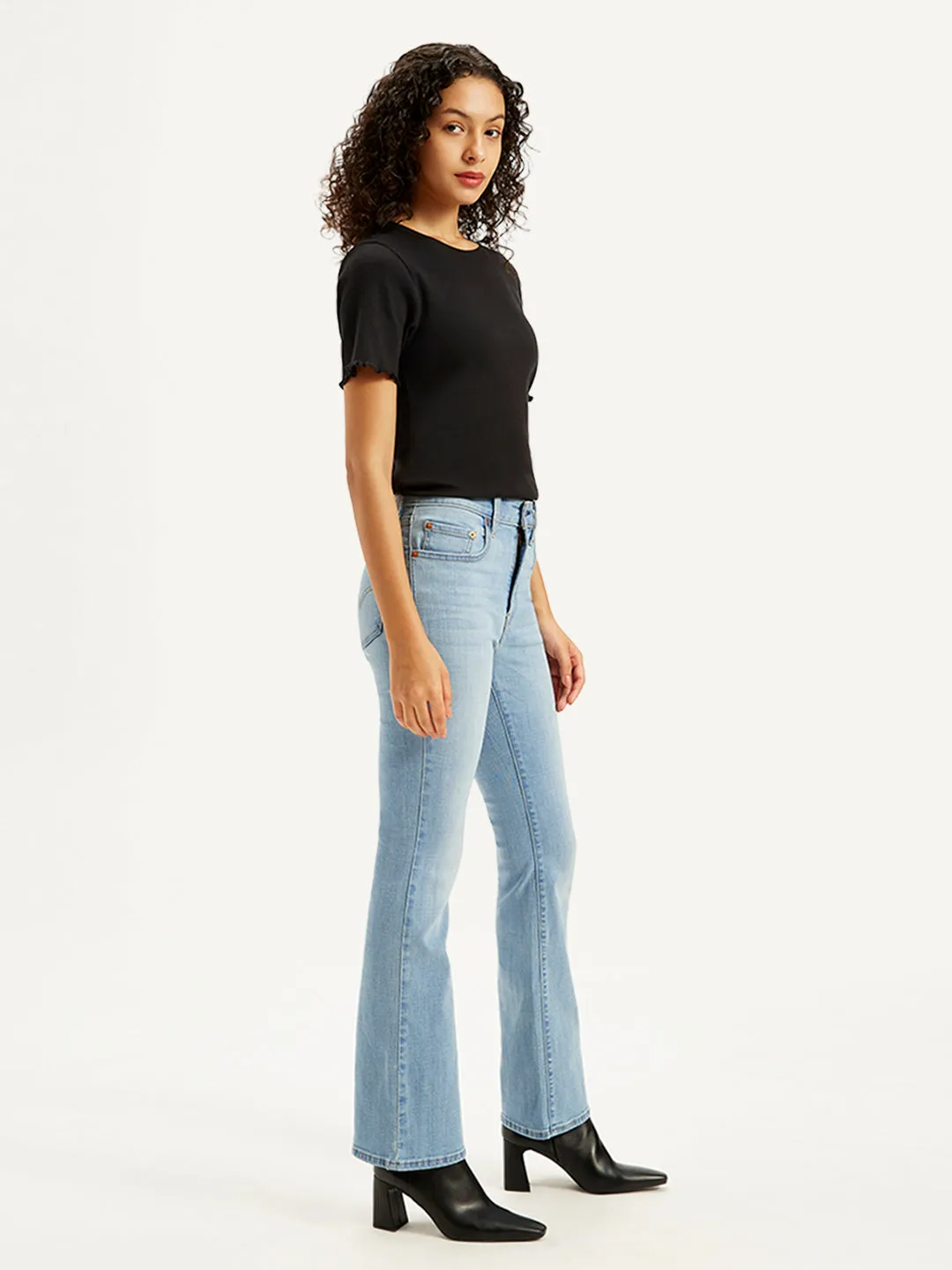 Women's 725 Light Blue Bootcut Fit High Rise Jeans