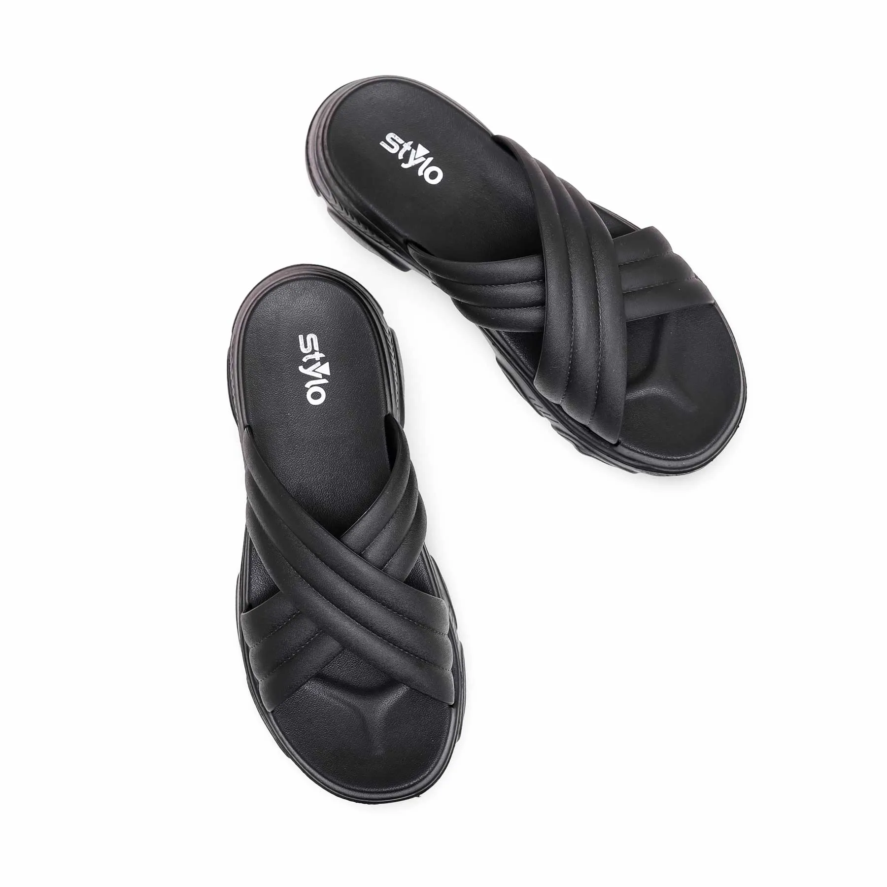 Women's Black Casual Sandal CL9300